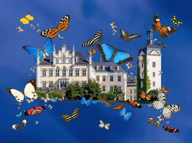 Fürstenschloss und Schmetterlinge | © Schloss Sayn
